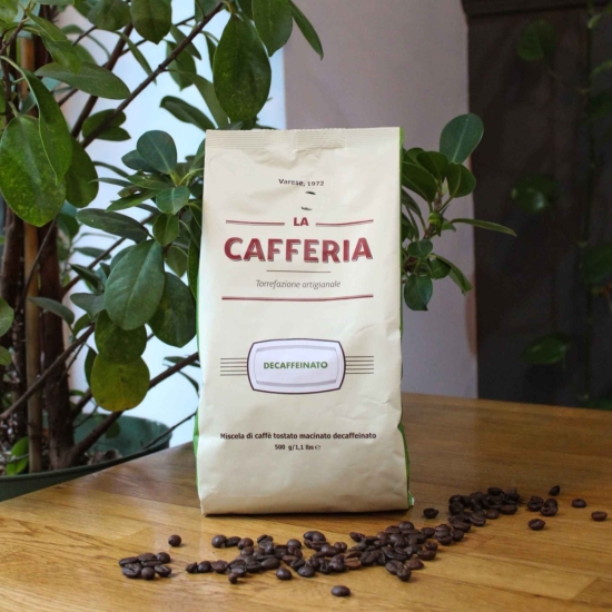 Kawa palona w ziarnach BEZKOFEINOWA 500g LA CAFFERIA - DECAFFEINATO