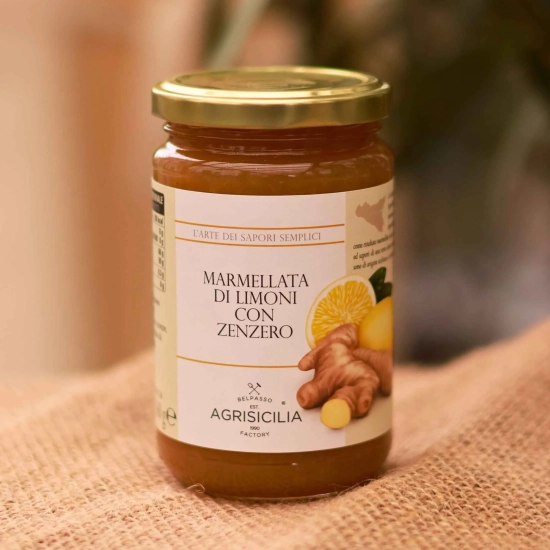 Dżem z Sycylijskiej Cytryny i Imbiru 360g - Agrisicilia - Marmellata di Limoni con Zenzero