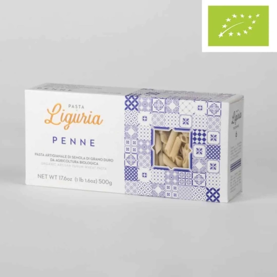 Penne Rigate - Rzemieślniczy makaron ekologiczny z Ligurii – 500g