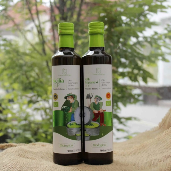 Oliwa Sycylijska z Trapani DOP Biologiczna - 500ml - Carmela Di Caro