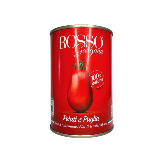 Pomidory Pelati 400g AVPN - Rosso Gargano - Pelati di Puglia Rosso