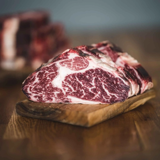 Stek z Antrykotu Rib Eye sezonowany na sucho 30 Dni - PREMIUM - Jałówka BMS3+ WYBIERZ WAGĘ STEKA