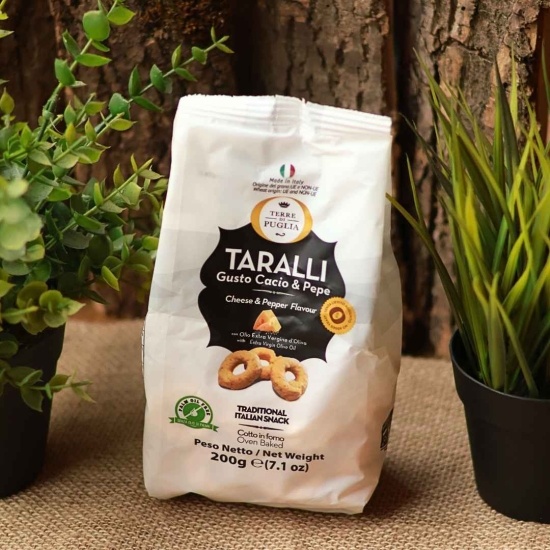 Chrupiąca przekąska Parmezan & Pieprz - TARALLI CACIO&PEPE