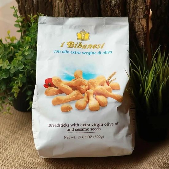 Paluszki chlebowe z sezamem i oliwą extra vergine 0,5KG - Bibanesi con olio extra vergine