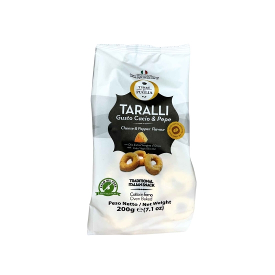 Chrupiąca przekąska Parmezan & Pieprz - TARALLI CACIO&PEPE