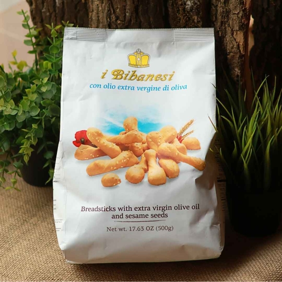 Paluszki chlebowe z sezamem i oliwą extra vergine 0,5KG - Bibanesi con olio extra vergine