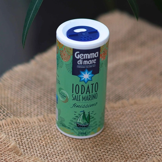 Sól morska jodowana drobnoziarnista 125g - IODATO SALE MARINO Gemma di mare