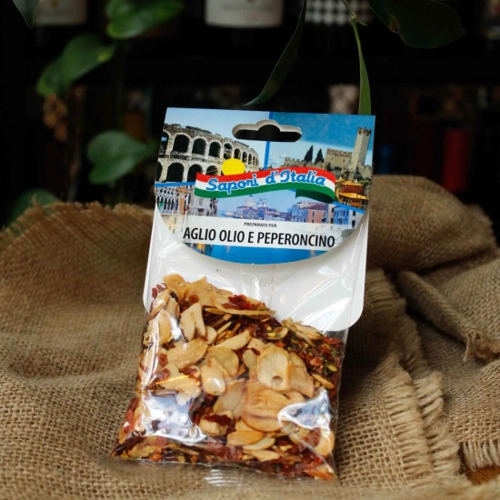 Przyprawa Aglio Olio 40g - Sapori d'Italia preparato per Aglio Olio e Peperoncino