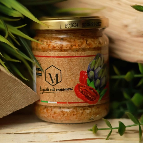 Pasta z Karczochów i Suszonych Pomidorów 180g - Mastrototaro - Bruschetta di Carciofi e Pomodori secchi