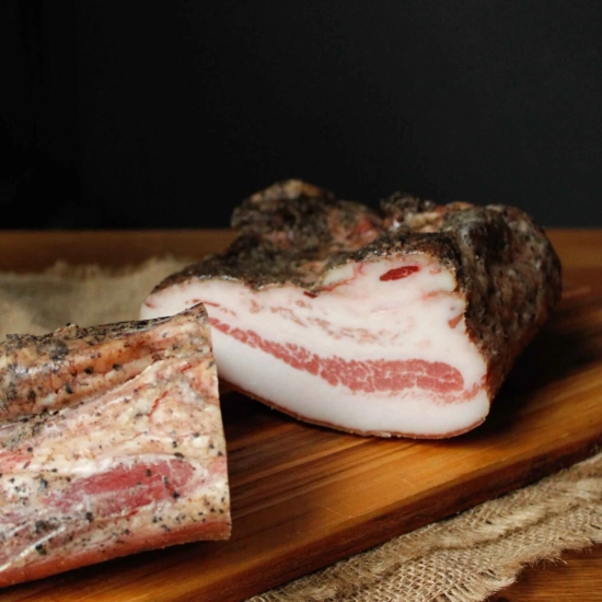Guanciale Mamma Tina - dojrzewające | Świeżo krojone podgardle na wagę