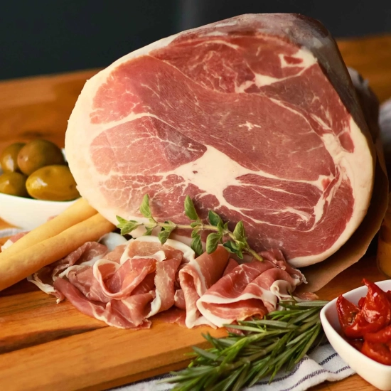 Szynka Parmeńska DOP 24 miesięczna PREMIUM w cienkich plastrach - Crudo di Parma DOP Casa Graziano