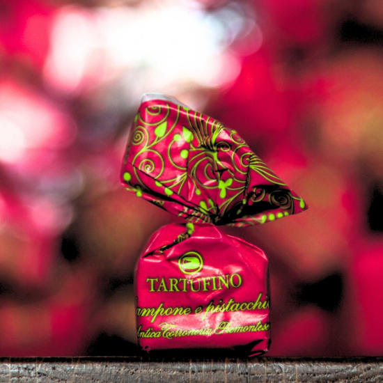 Trufle z Piemontu - Pistacja z maliną - PREMIUM - NA WAGĘ - Antica Torroneria Piemontese