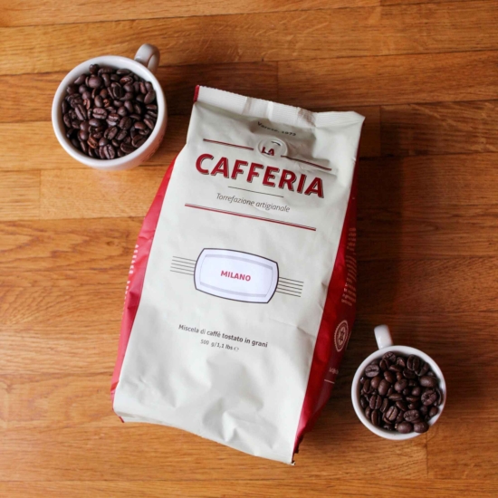 Kawa palona w ziarnach MILANO 500g LA CAFFERIA