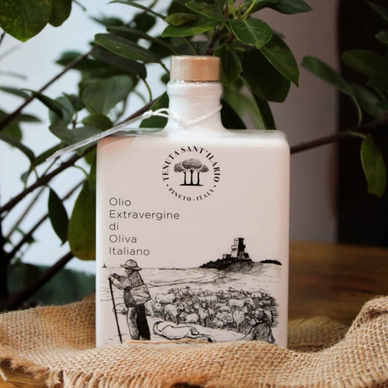 Oliwa z oliwek najwyższej kategorii SUPERIORE 500ml TENUTA - AMFORA CERAMICZNA RĘCZNIE MALOWANA