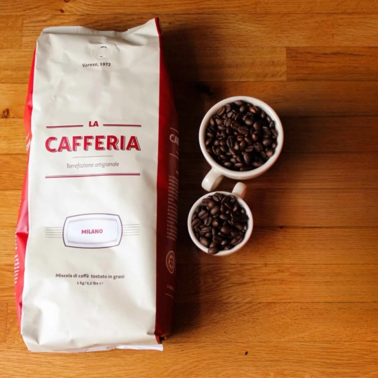 Kawa ziarnista Milano 1kg – Mieszanka 80/20 Arabica Robusta - La Cafferia premium