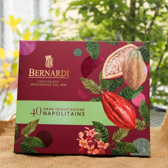Zestaw degustacyjny 40 czekoladek z Apulii - rzemieślnicze - PREMIUM 216g - Napolitains Bernardi Cioccolato