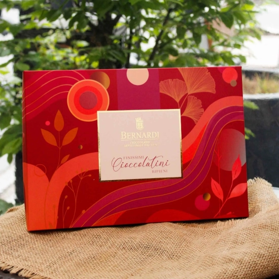 Bombonierka z pralinami z Apulii - rzemieślnicze - PREMIUM 170g - Bernardi Cioccolato