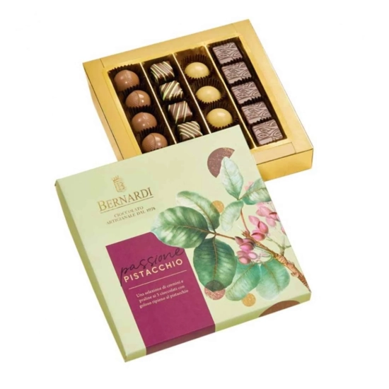 Praliny pistacjowe z Apulii - rzemieślnicze - PREMIUM 200g - Bernardi Cioccolato