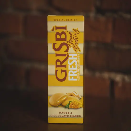 Ciastka mango z białą czekoladą 135g - GRISBI - Grisbì Mango & Cioccolato Bianco