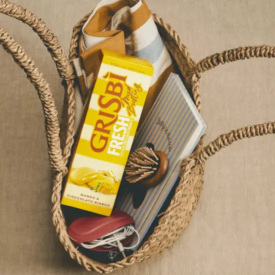 Ciastka mango z białą czekoladą 135g - GRISBI - Grisbì Mango & Cioccolato Bianco