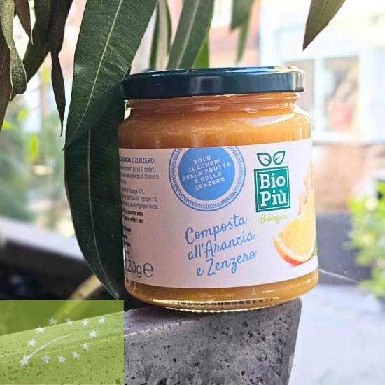 Krem z pomarańczy i imbiru BIO 320g - Composta all' Arancia e Zenzero BIO