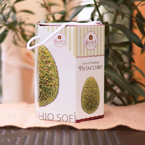 Duże Pistacjowe JAJO WIELKANOCNE - Sofi Bronte