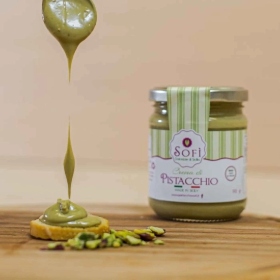 Krem pistacjowy z Sycylii 45% 190g - Crema Al Pistacchio SOFI Bronte