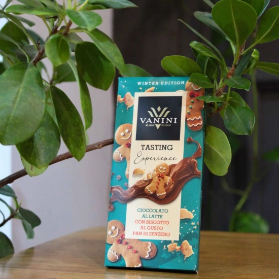 Mleczna czekolada z piernikowym ciasteczkiem 75g VANINI - Cioccolato al Latte con Biscotto al Gusto