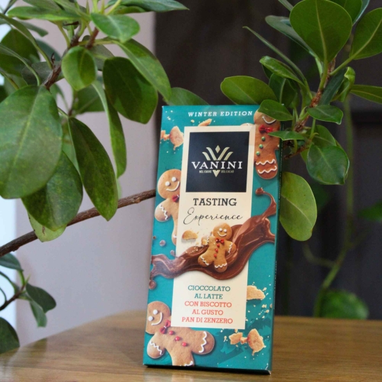 Mleczna czekolada z piernikowym ciasteczkiem 75g VANINI - Cioccolato al Latte con Biscotto al Gusto