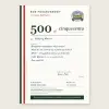 Bon podarunkowy Mercato Tricolore 500 zł wypełniony przykładową dedykacją