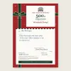 Świąteczny bon podarunkowy Mercato Natale 500 zł wypełniony przykładową dedykacją