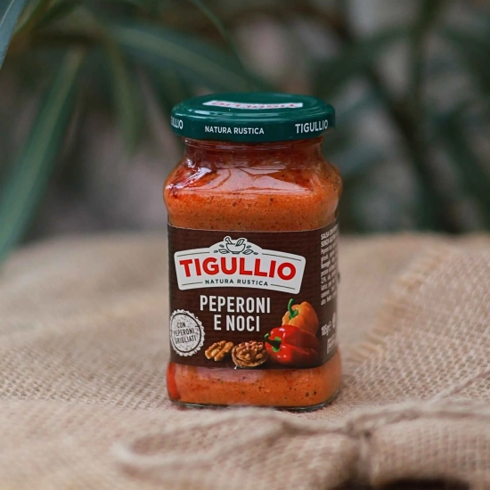Pesto z papryki i orzechów włoskich 185g – Tigullio - Peperoni e Noci