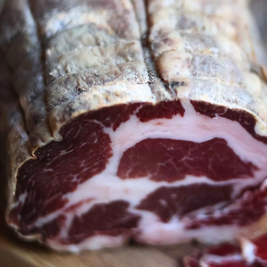 Dojrzewająca karkówka PREMIUM - wędlina w cienkich plastrach - Coppa Stagionata, Corte Camerlenga