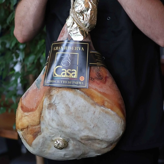 Szynka Parmeńska DOP 24 miesięczna PREMIUM w cienkich plastrach - Crudo di Parma DOP Casa Graziano