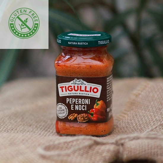Pesto z papryki i orzechów włoskich 185g – Tigullio - Peperoni e Noci